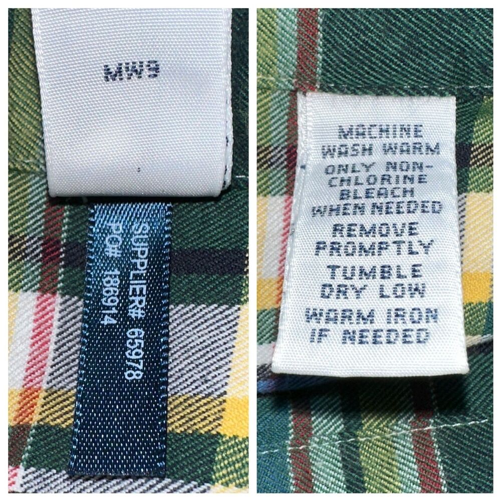 Ralph Lauren Plaid Flannel Shirt Classic Fit Yellow Green L - Picture 6 of 9